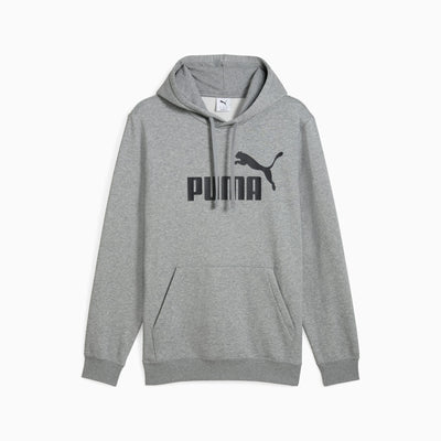 PUMA MEN'S ESSENTIALS NO. 1 LOGO FLEECE GREY HOODIE