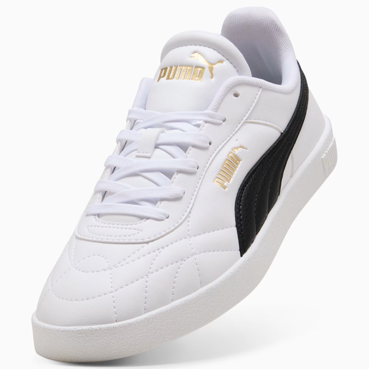 PUMA MEN'S CLUB II INDOOR WHITE/BLACK SNEAKER SHOES