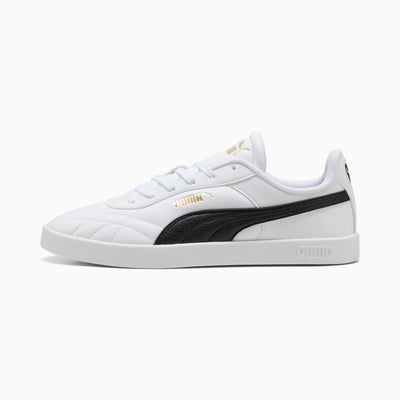 PUMA MEN'S CLUB II INDOOR WHITE/BLACK SNEAKER SHOES