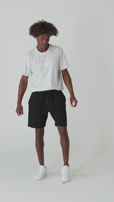 Insport Men's Atlanta Cotton Black Shorts