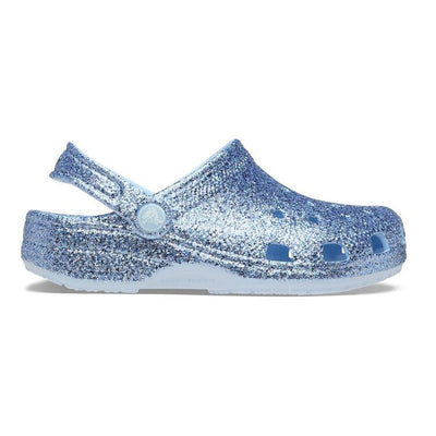 Crocs Kid's Classic Blue Glitter Clog