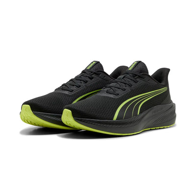 PUMA MEN'S DASHER LITE BLACK/LIME RUNNING SHOES