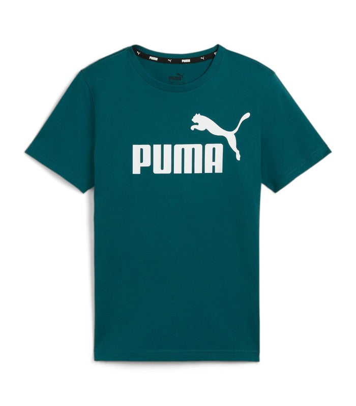 PUMA KID S ESSENTIALS LOGO GREEN TEE