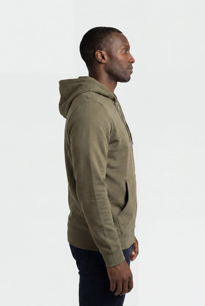 Puma Men's Essentials Big Logo Fleece Olive Green Hoodie