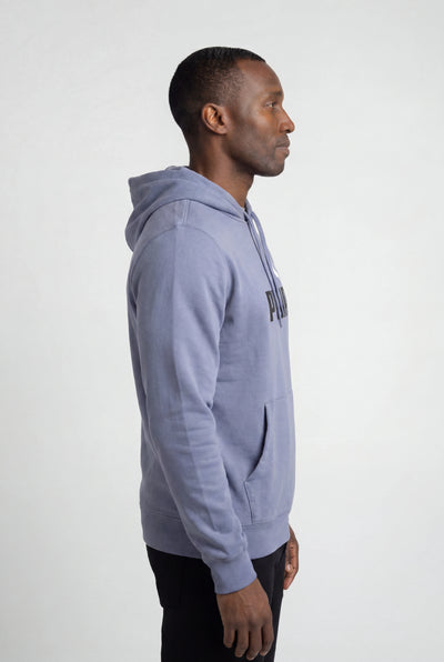 Puma Men's Essentials Big Logo Fleece Grey Sky Hoodie