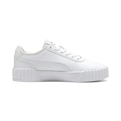 PUMA WOMEN'S CARINA 3.0 DAYINIGHT WHITE/SILVER SNEAKER SHOES