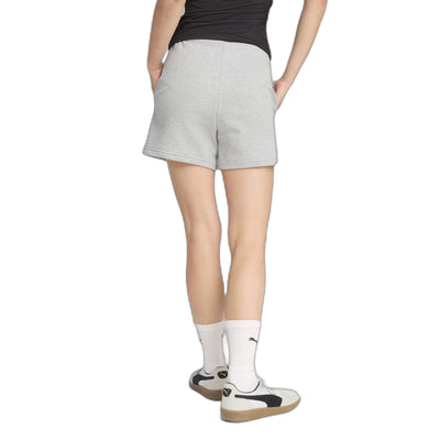 Puma Women's Essentials Logo French Terry Grey Short