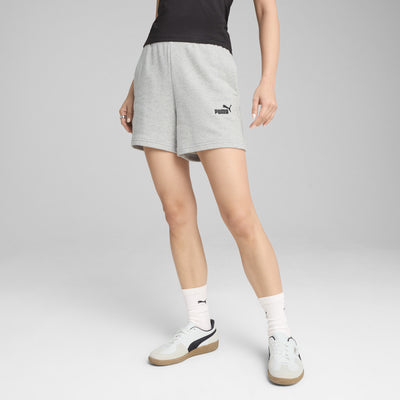 Puma Women's Essentials Logo French Terry Grey Short