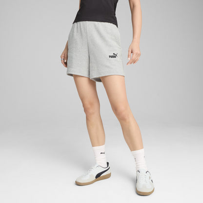 Puma Women's Essentials Logo French Terry Grey Short