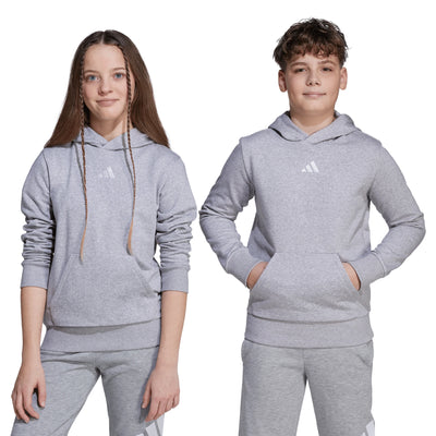 Adidas Kid's Small Logo Fleece Grey Hoodie