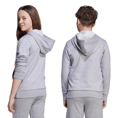 Adidas Kid's Small Logo Fleece Grey Hoodie