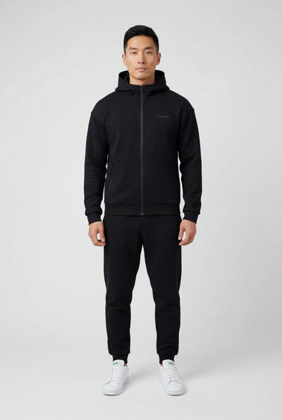 Insport Mens Scuba Hooded Zip Black Jacket