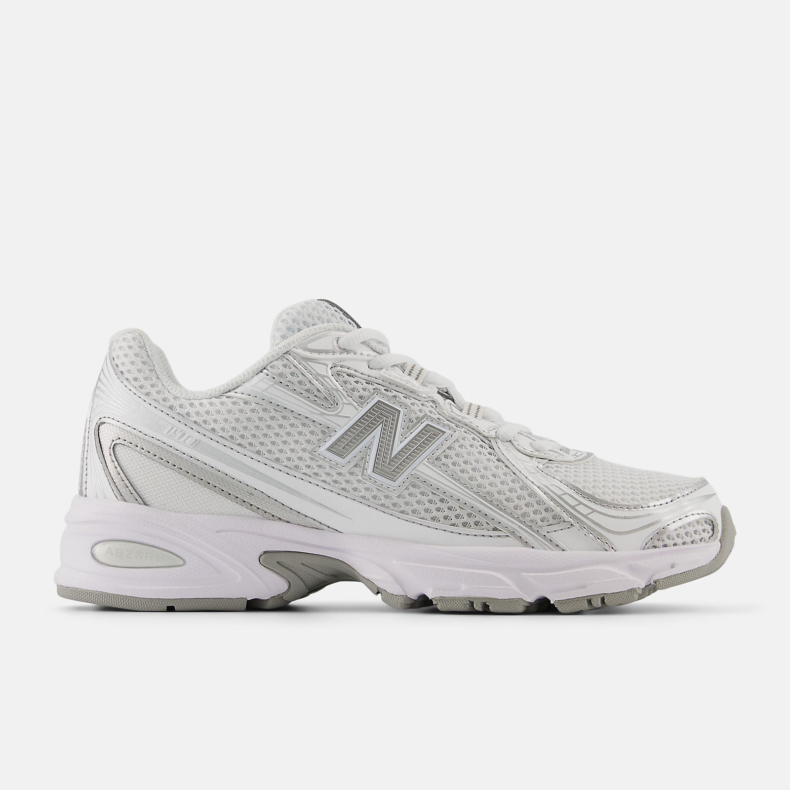 NEW BALANCE UNISEX 740 WHITE/SILVER SNEAKER SHOE (WIDTH D)