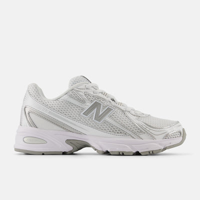 NEW BALANCE UNISEX 740 WHITE/SILVER SNEAKER SHOE (WIDTH D)