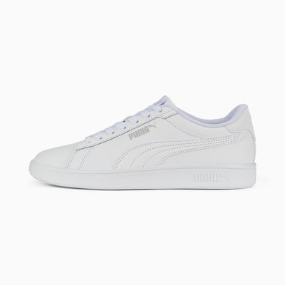 Puma Kid's Smash 3.0 Triple White Sneaker Shoes
