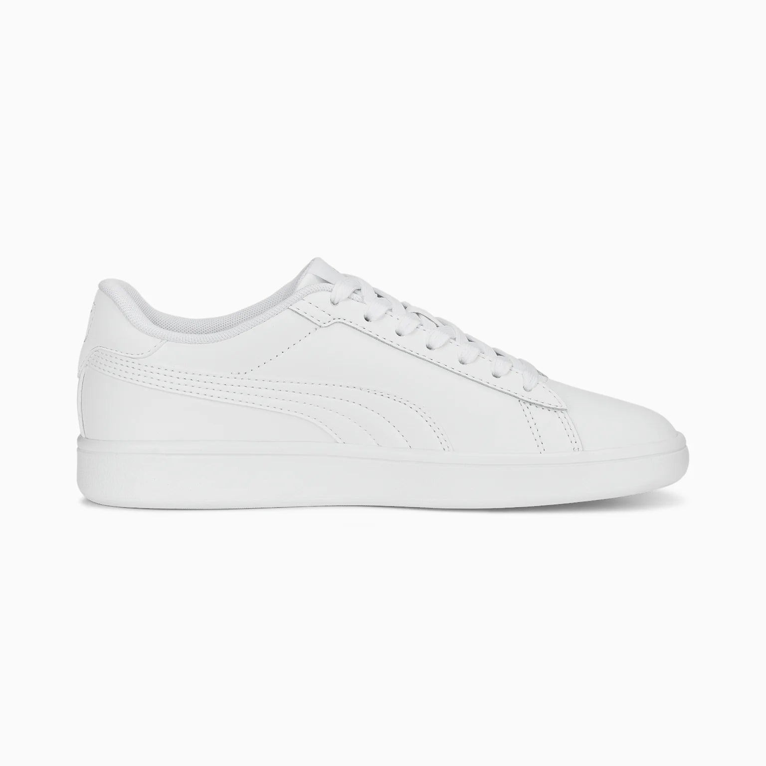 Puma Kid's Smash 3.0 Triple White Sneaker Shoes