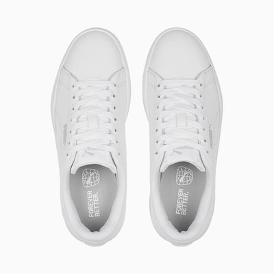 Puma Kid's Smash 3.0 Triple White Sneaker Shoes