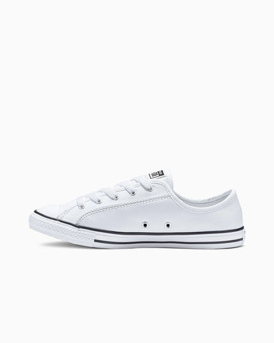 Converse Women's Chuck Taylor All-Star Dainty Low White Sneaker Shoes
