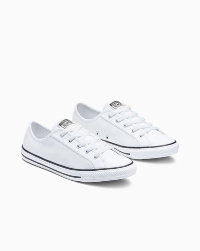 Converse Women's Chuck Taylor All-Star Dainty Low White Sneaker Shoes