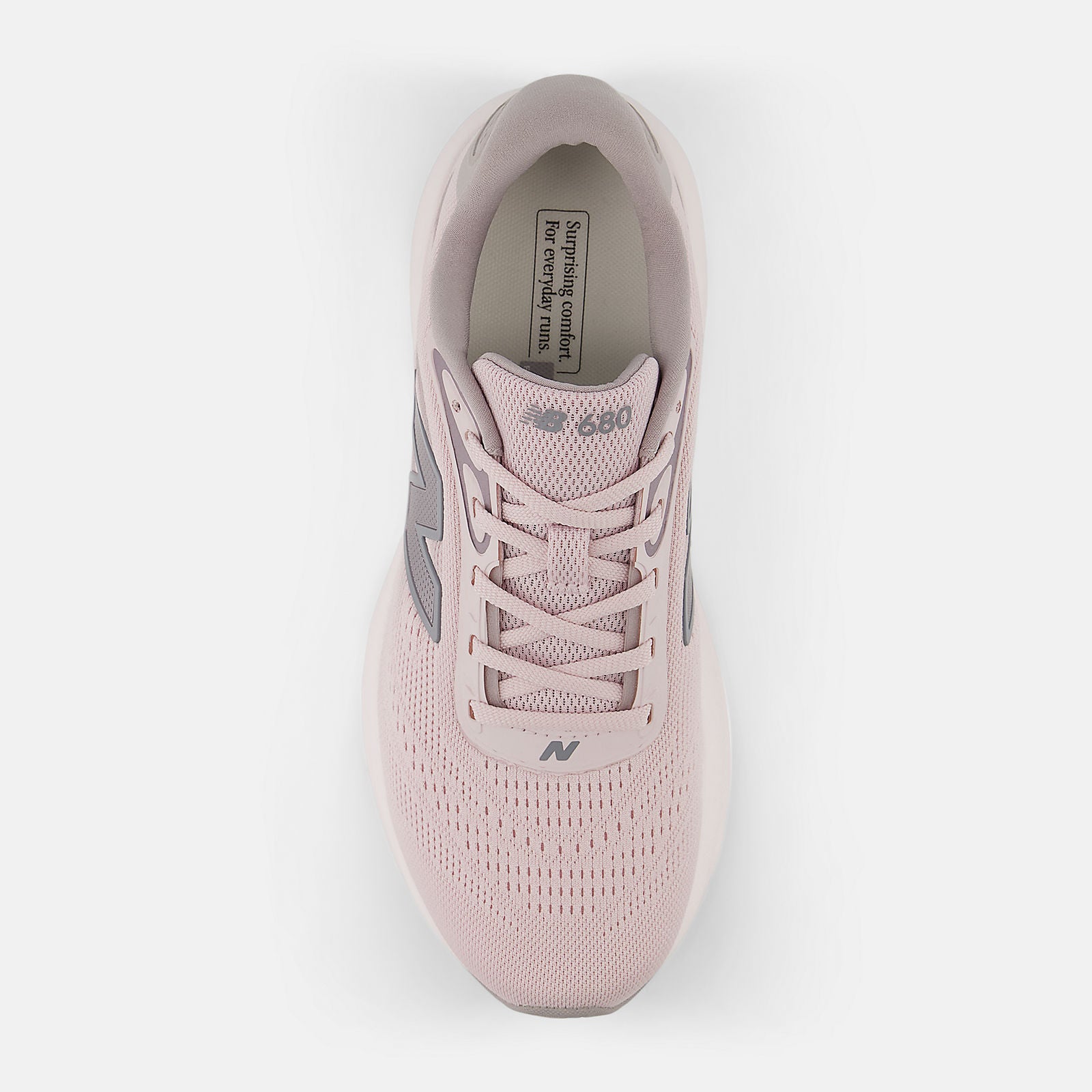 NEW BALANCE WOMEN'S 680 V9 PINK/GREY RUNNING SHOES (WIDTH D)