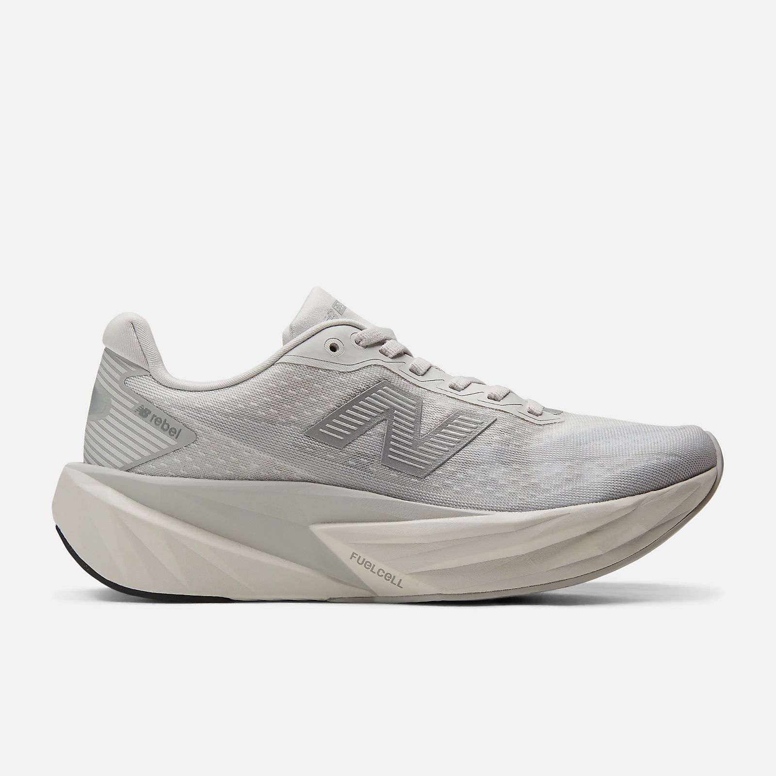 NEW BALANCE WOMEN'S FUELCELL REBEL V5 GREY/SILVER RUNNING SHOES