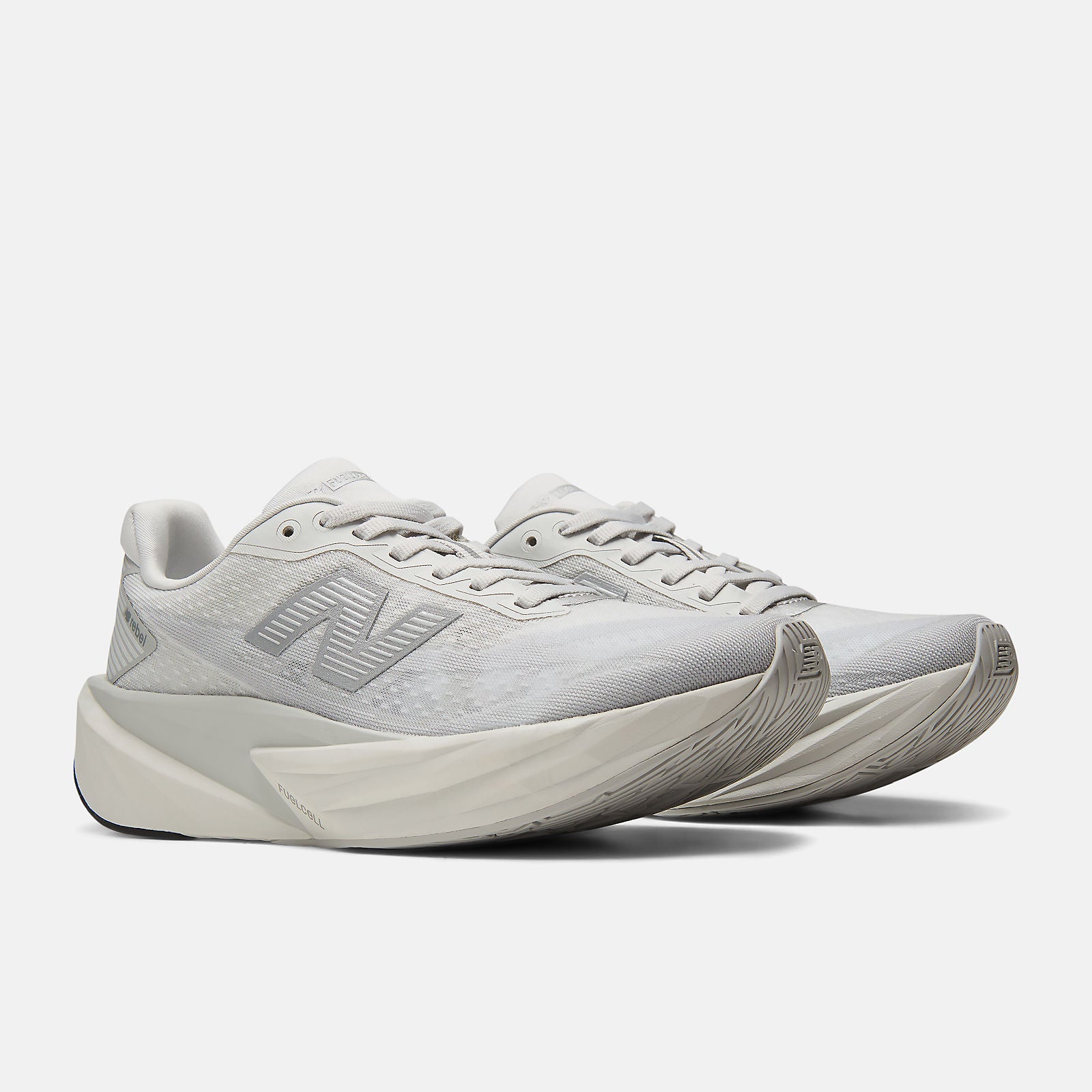 NEW BALANCE WOMEN'S FUELCELL REBEL V5 GREY/SILVER RUNNING SHOES