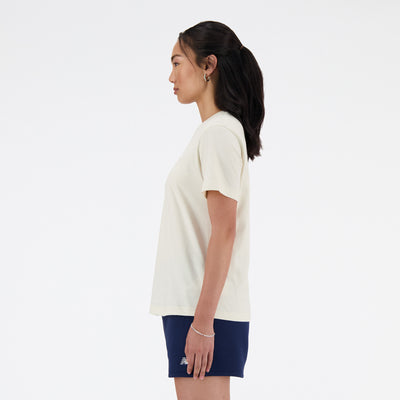 NEW BALANCE WOMEN'S SPORT ESSENTIALS JERSEY BEIGE TEE