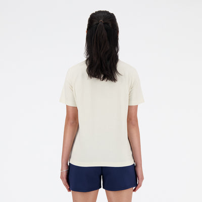 NEW BALANCE WOMEN'S SPORT ESSENTIALS JERSEY BEIGE TEE