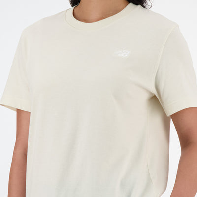 NEW BALANCE WOMEN'S SPORT ESSENTIALS JERSEY BEIGE TEE