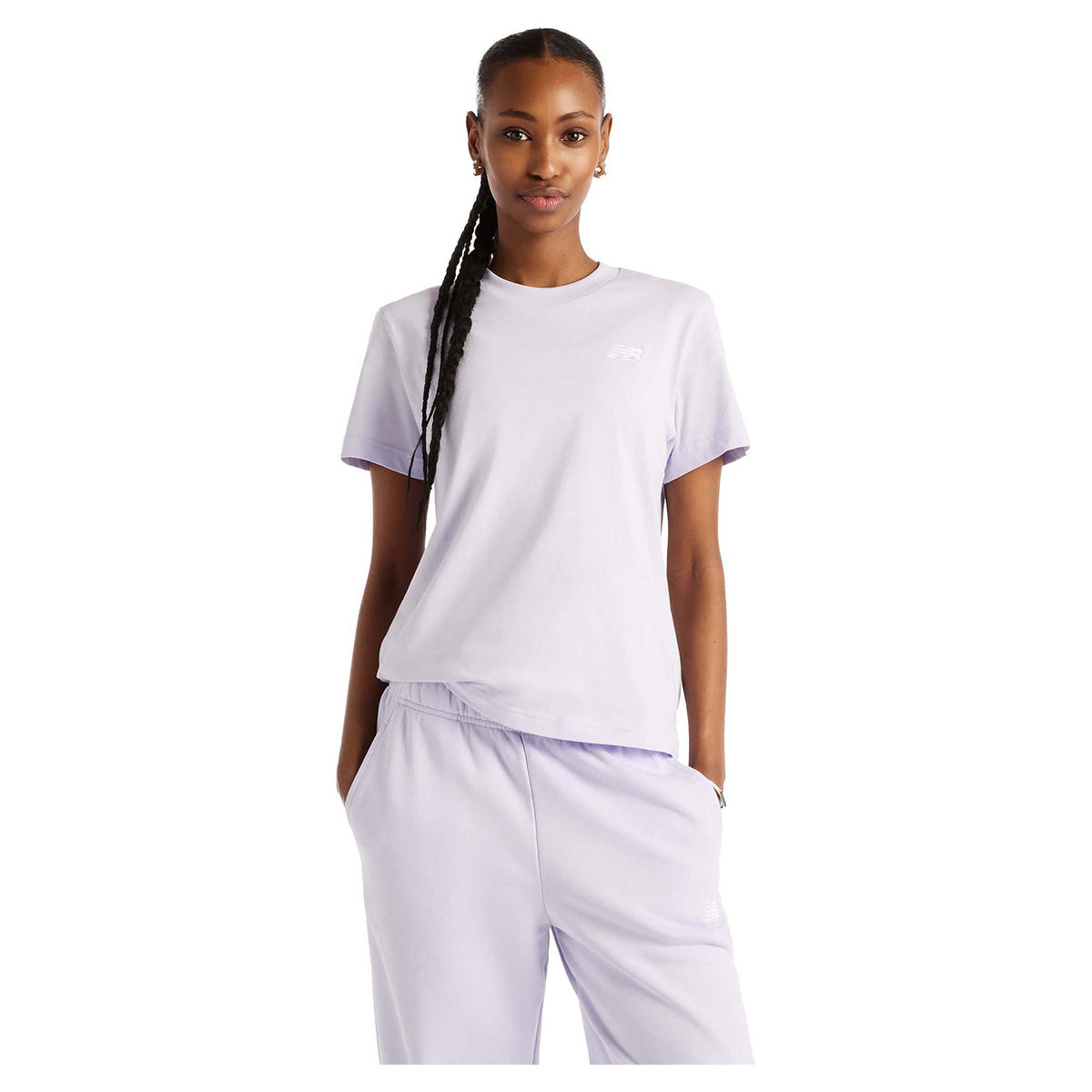 NEW BALANCE WOMEN'S SPORT ESSENTIALS JERSEY VIOLET TEE