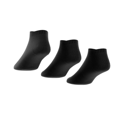 Adidas Unisex Cushioned Low-Cut Socks 3 Pairs Black Socks
