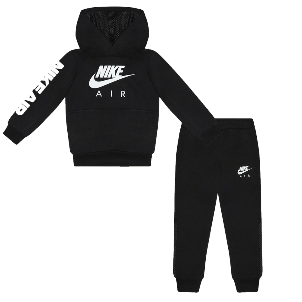 NIKE JUNIOR AIR BLACK HOODIE + TRACKPANTS 2 SET