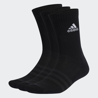 Adidas ADIDAS CUSHIONED CREW 3 PAIRS BLACK SOCKS - INSPORT