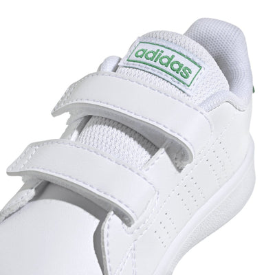 Adidas ADIDAS INFANT'S ADVANTAGE LIFESTYLE COURT TWO HOOK-AND-LOOP WHITE/GREEN SHOE - INSPORT