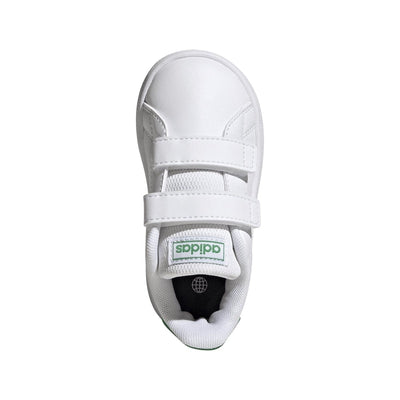 Adidas ADIDAS INFANT'S ADVANTAGE LIFESTYLE COURT TWO HOOK-AND-LOOP WHITE/GREEN SHOE - INSPORT