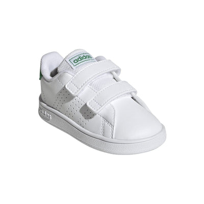 Adidas ADIDAS INFANT'S ADVANTAGE LIFESTYLE COURT TWO HOOK-AND-LOOP WHITE/GREEN SHOE - INSPORT