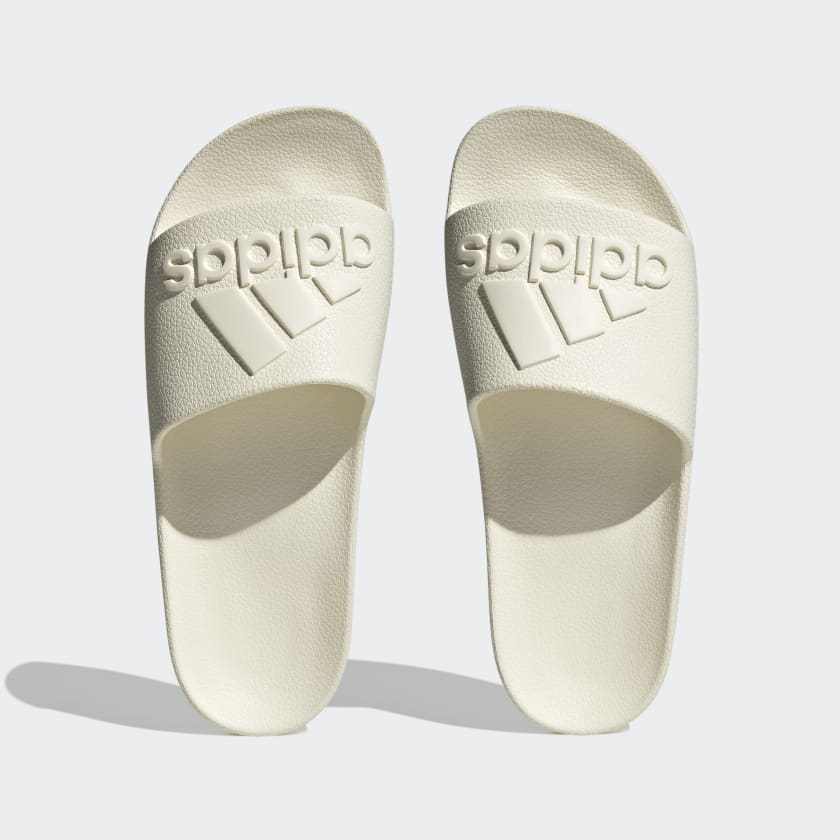 Adidas ADIDAS MEN'S ADILETTE AQUA WHITE SLIDES - INSPORT