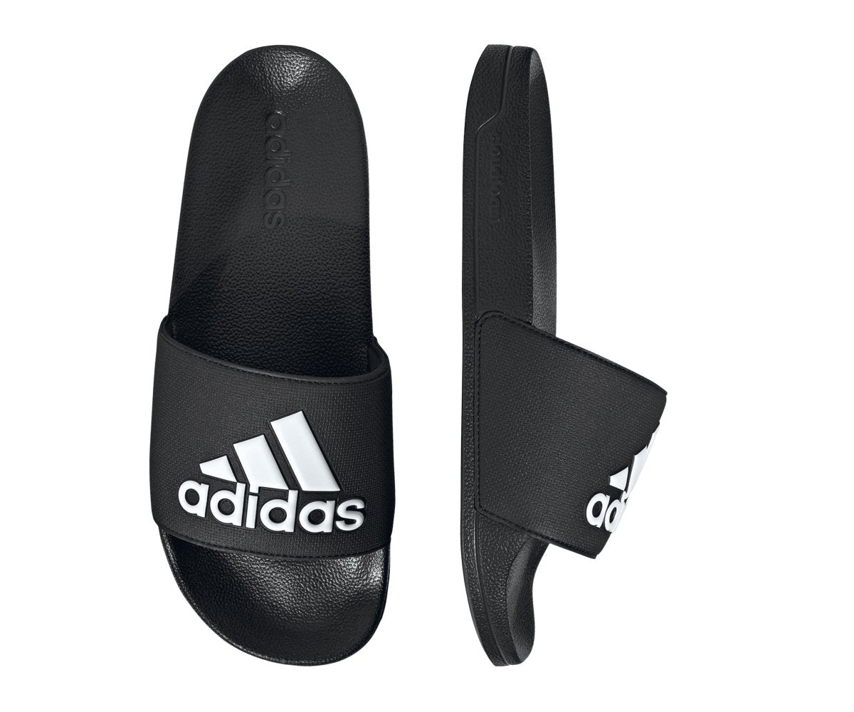 Adidas adidas men's ADILETTE BLACK/WHITE SHOWER SLIDES - INSPORT