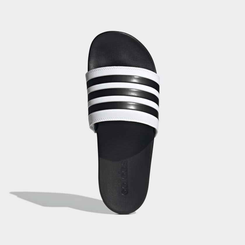 Adidas ADIDAS MEN'S ADILETTE COMFORT WHITE/BLACK SLIDES - INSPORT