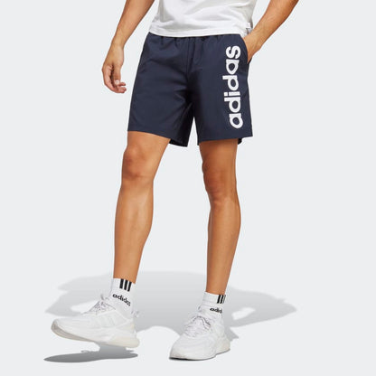 Adidas ADIDAS MEN'S AEROREADY ESSENTIALS CHELSEA LINEAR LOGO NAVY SHORTS - INSPORT