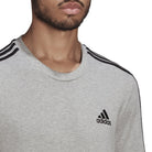 Adidas ADIDAS MEN'S ESSENTIALS 3-STRIPES GREY TEE - INSPORT