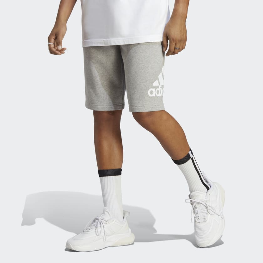 Adidas ADIDAS MEN'S ESSENTIALS BIG LOGO FT GREY SHORTS - INSPORT