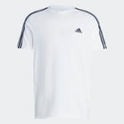 Adidas ADIDAS MEN'S ESSENTIALS SINGLE JERSEY 3-STRIPES WHITE TEE - INSPORT