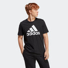 Adidas ADIDAS MEN'S ESSENTIALS SINGLE JERSEY BIG LOGO BLACK TEE - INSPORT