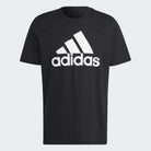 Adidas ADIDAS MEN'S ESSENTIALS SINGLE JERSEY BIG LOGO BLACK TEE - INSPORT