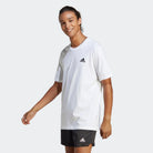 Adidas ADIDAS MEN'S ESSENTIALS SINGLE JERSEY EMBROIDERED SMALL LOGO WHITE TEE - INSPORT