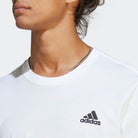 Adidas ADIDAS MEN'S ESSENTIALS SINGLE JERSEY EMBROIDERED SMALL LOGO WHITE TEE - INSPORT