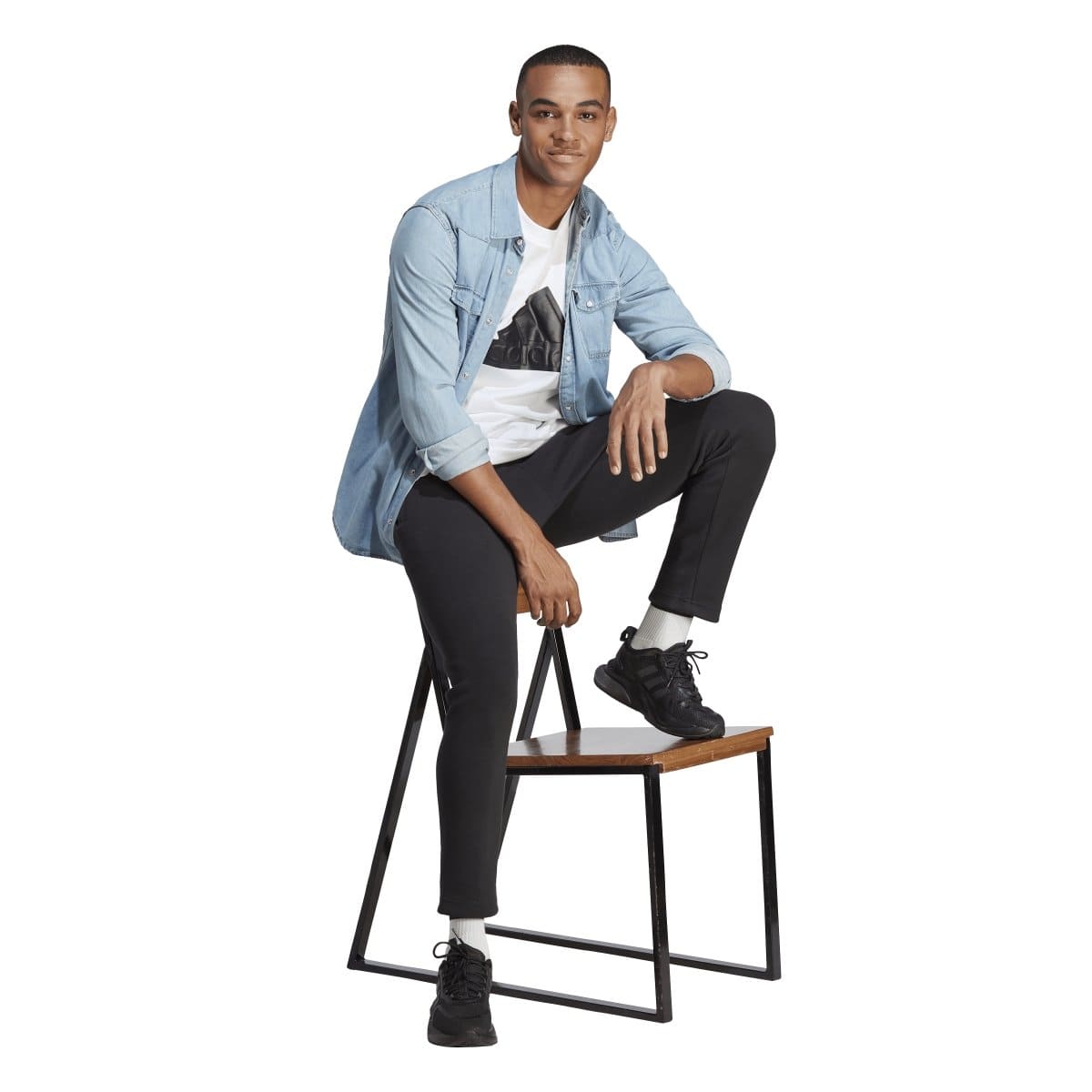 Adidas ADIDAS MEN'S FUTURE ICONS BADGE OF SPORT BLACK TRACKPANTS - INSPORT
