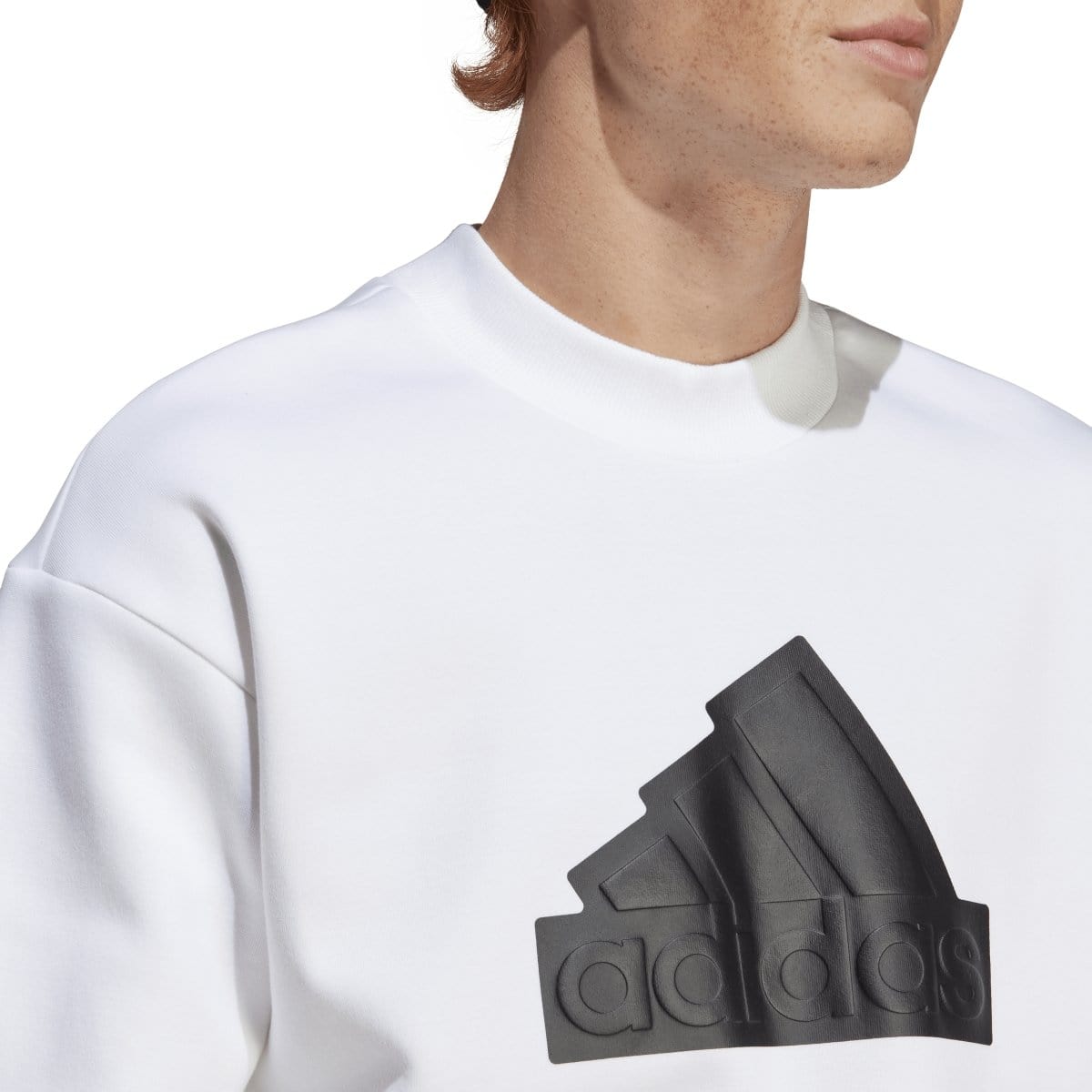 Adidas ADIDAS MEN'S FUTURE ICONS BADGE OF SPORT CREW WHITE SWEATSHIRT - INSPORT