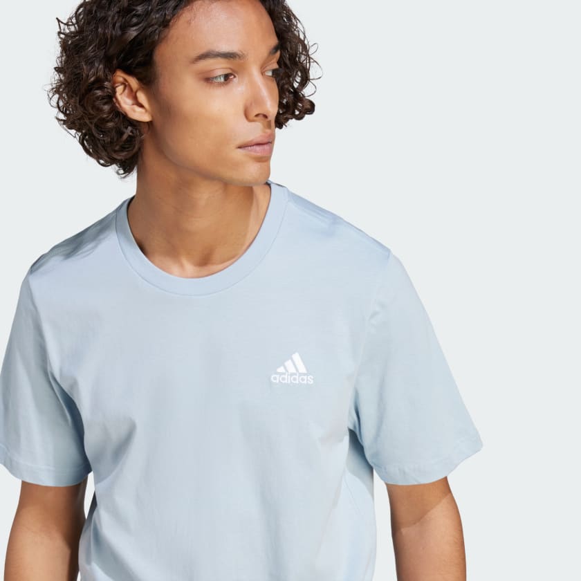 Adidas ADIDAS MEN'S SMALL LOGO BLUE TEE - INSPORT